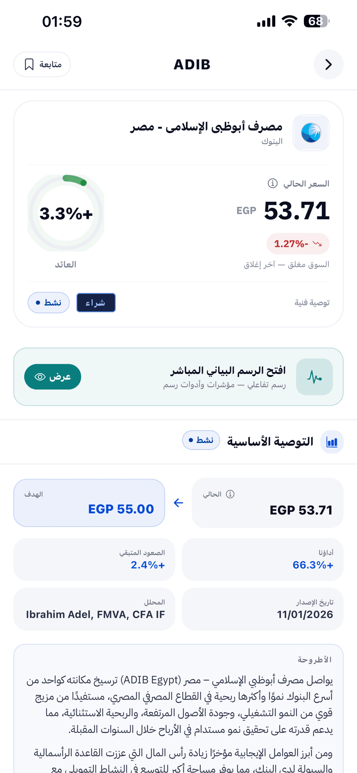 تابع حتى الإغلاق — تطبيق Smart Signals